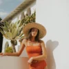 Ginger Top | Crepe Textured Strapless Tube Tankini Top