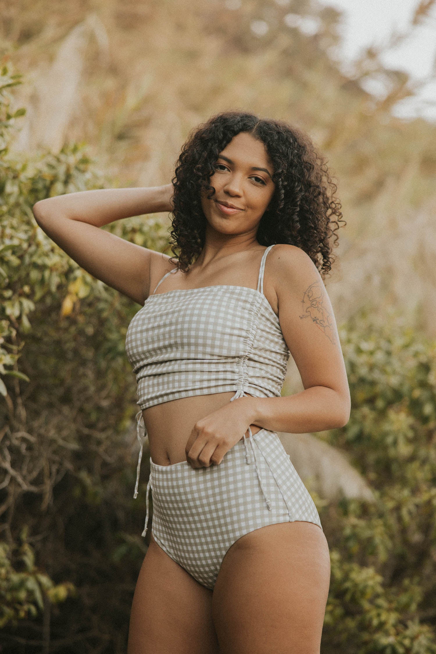 August High Waisted Bottoms | Seamless Gingham Bikini Bottoms 3 August High Waisted Bottoms | Seamless Gingham Bikini Bottoms