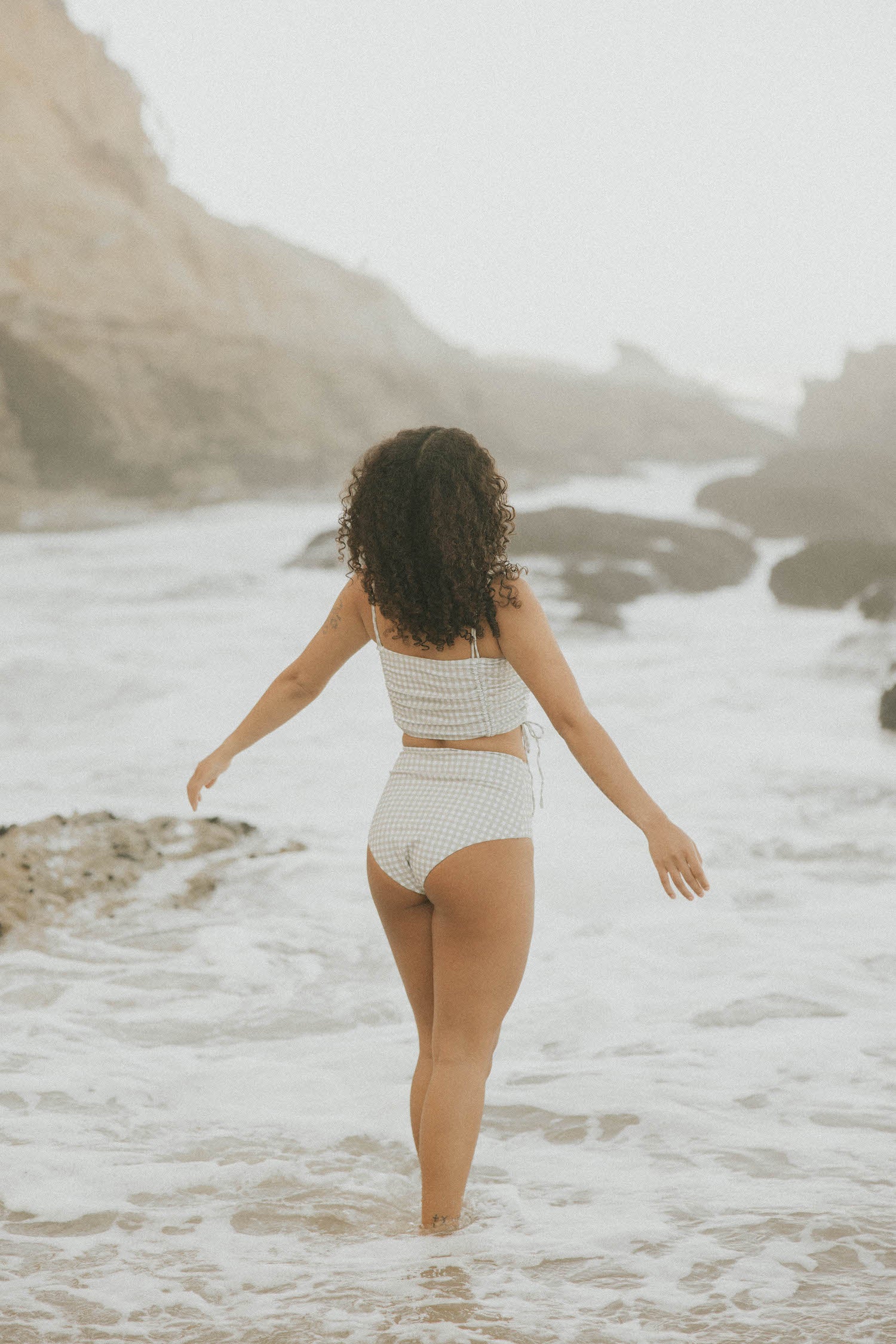 August High Waisted Bottoms | Seamless Gingham Bikini Bottoms 7 August High Waisted Bottoms | Seamless Gingham Bikini Bottoms