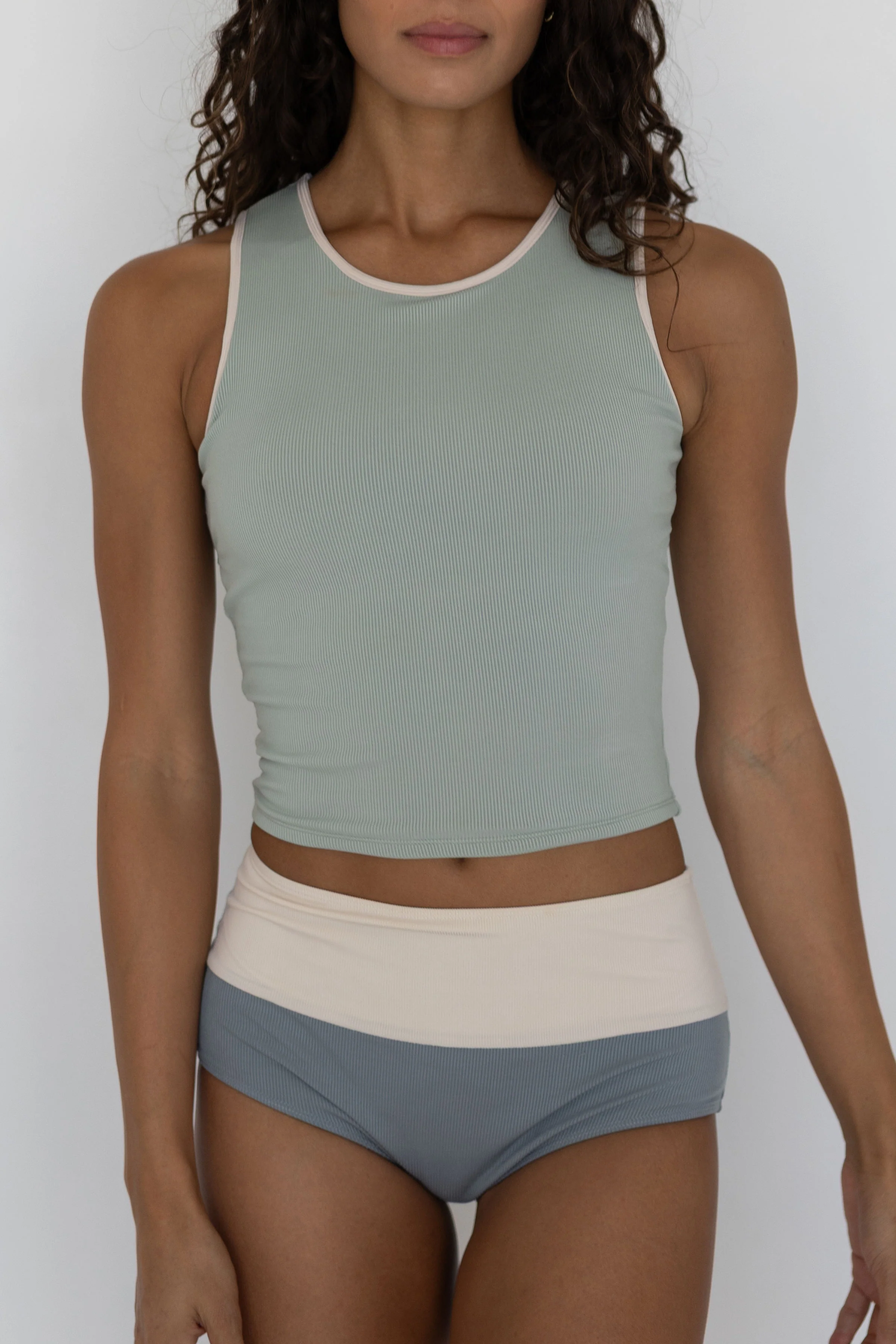 Havasu Top | Ribbed Supportive High Neck Tankini Top 2 Havasu Top | Ribbed Supportive High Neck Tankini Top