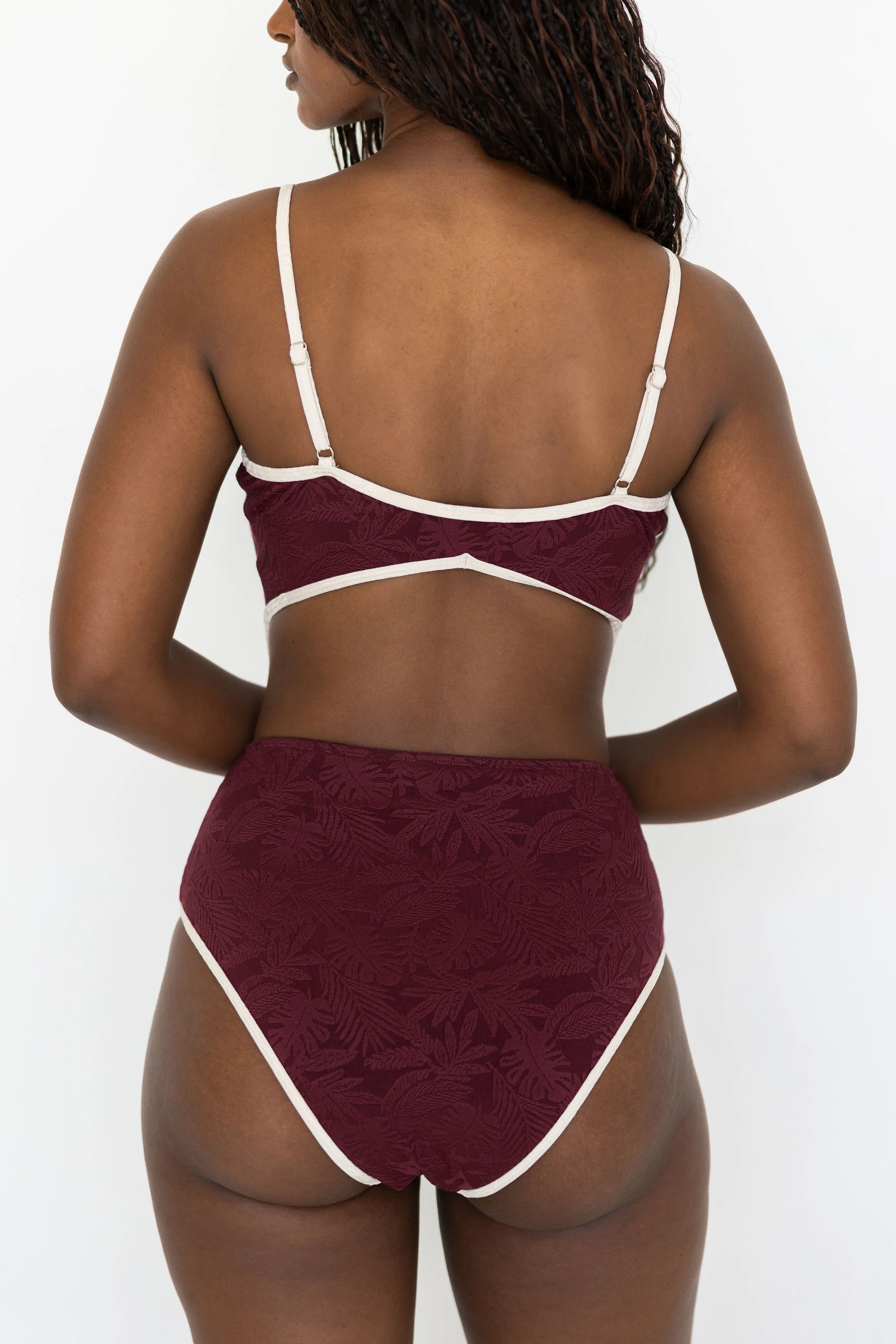 Venus One Piece Swimsuit | Burgundy Floral Textured One Piece Swimsuit 10 Venus One Piece Swimsuit | Burgundy Floral Textured One Piece Swimsuit