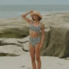 Daisy Bikini Top | Textured Floral Square Neck Bikini Top