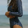 Topanga High Waisted Bottoms | Blue Floral Swim Bottoms