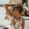 Rio Top | Toile Print Plunge Neck Tankini Top