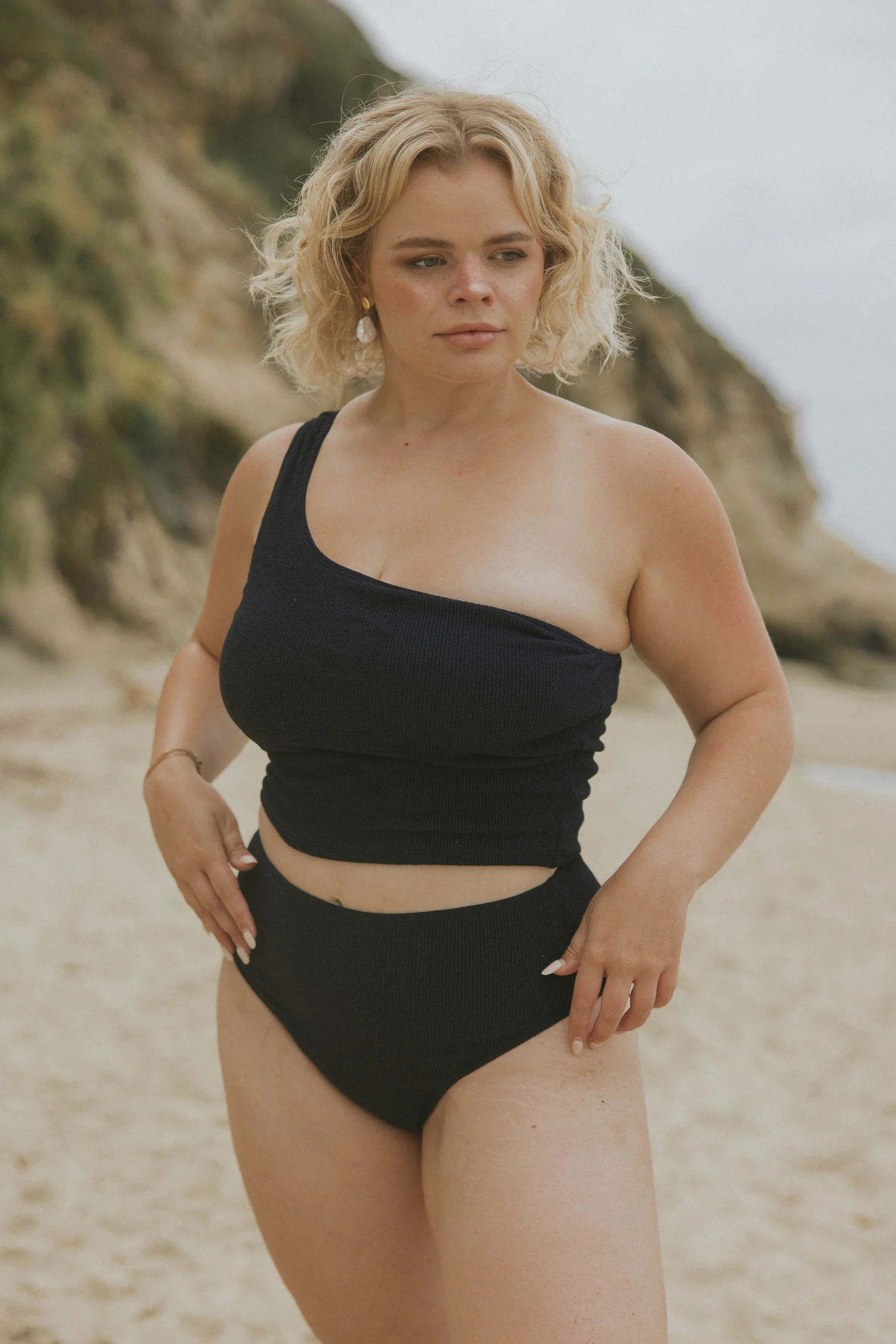 Sicily Top | Crinkle Textured One Shoulder Tankini Top 3 Sicily Top | Crinkle Textured One Shoulder Tankini Top