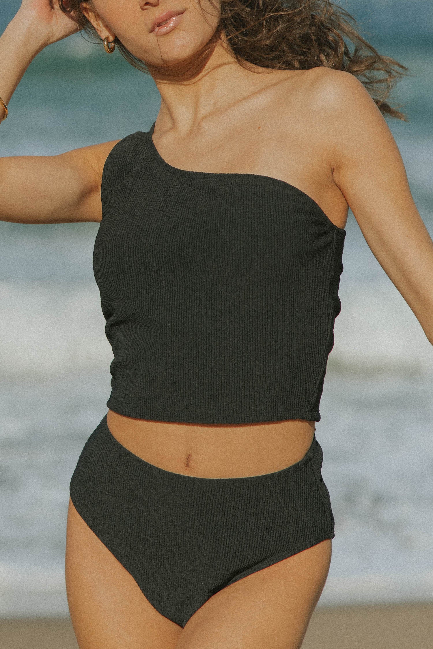 Sicily Top | Crinkle Textured One Shoulder Tankini Top 6 Sicily Top | Crinkle Textured One Shoulder Tankini Top