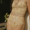 Sol High Waisted Bottoms | Yellow Honeycomb Textured Bikini Bottoms 14 Sol High Waisted Bottoms | Yellow Honeycomb Textured Bikini Bottoms